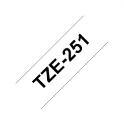 Nhãn in Brother TZe-251, 24mm x 8m (rộng x dài) chữ đen trên nền trắng