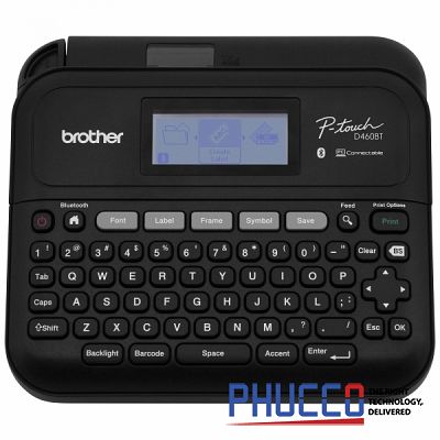 Máy in nhãn để bàn Brother PT-D460BT, kết nối Bluetooth®