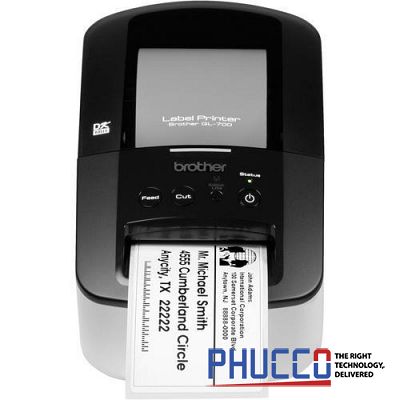 Brother QL-700 Máy in nhãn giấy tốc độ in nhanh, độ phân giải cao