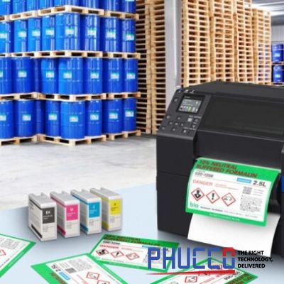 Máy in tem nhãn màu Epson ColorWorks C6550A I 8-inch Colour Label Printer with Auto-Cutter CW-C6550A