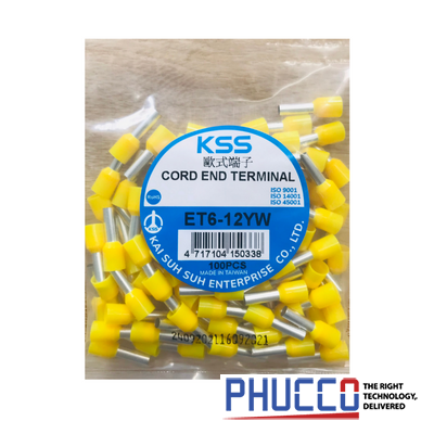 Đầu nối cáp điện Cord And Terminal KSS ET6-12YW