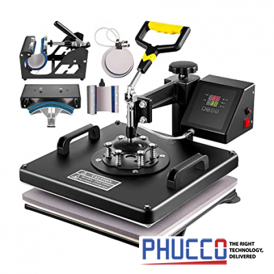 Máy ép nhiệt VEVOR Heat Press 6 in 1 38x38cm