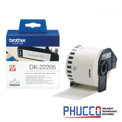 DK-22205 Nhãn giấy liên tục 62mm x 30m