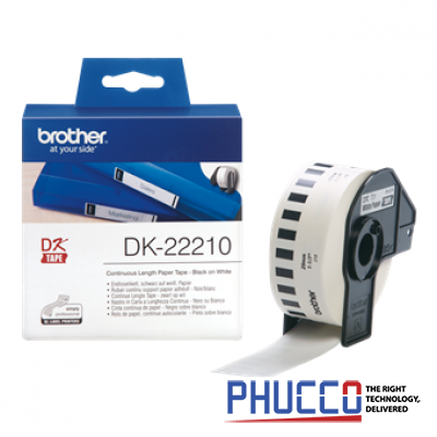 DK-22210 Nhãn giấy liên tục 29mm x 30m