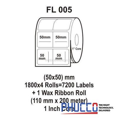 Giấy in mã vạch Fasson Kích thước 50x50mm